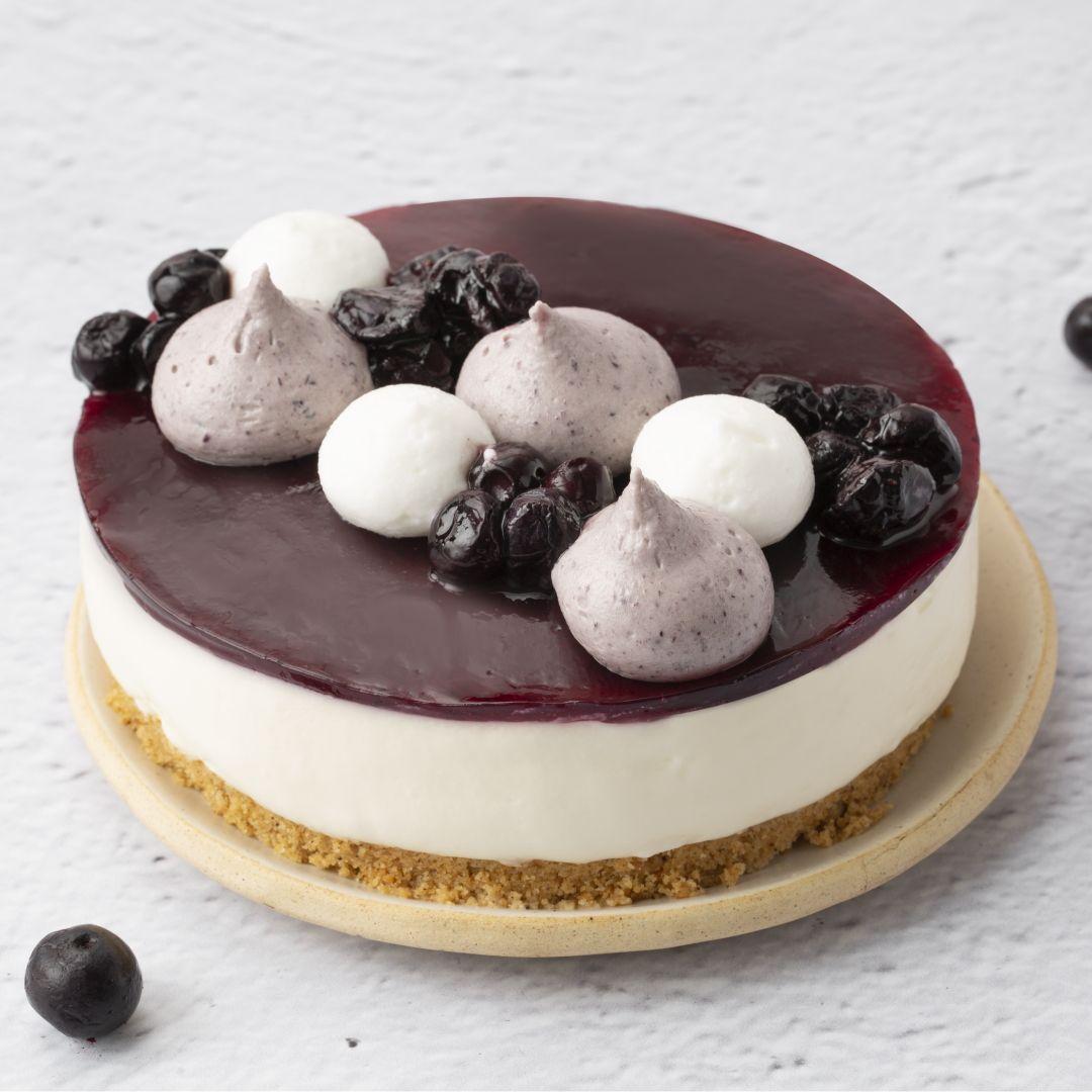 Blueberry Cheesecake cake on a bakery's own ordering website